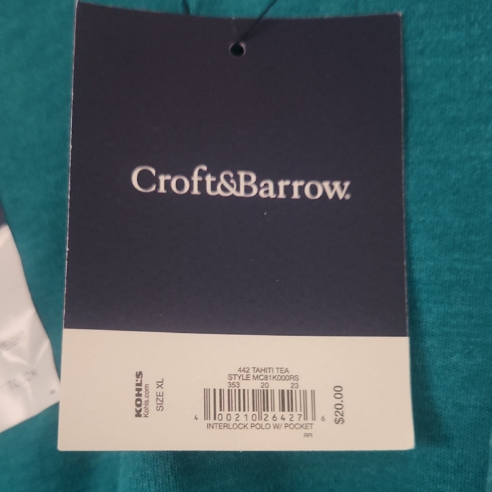 Men's Teal Polo Shirt - Picture 2 of 3
